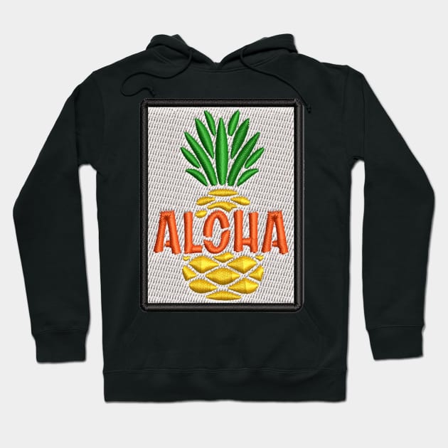 Aloha Pineapple Patch Hoodie by HaleiwaNorthShoreSign